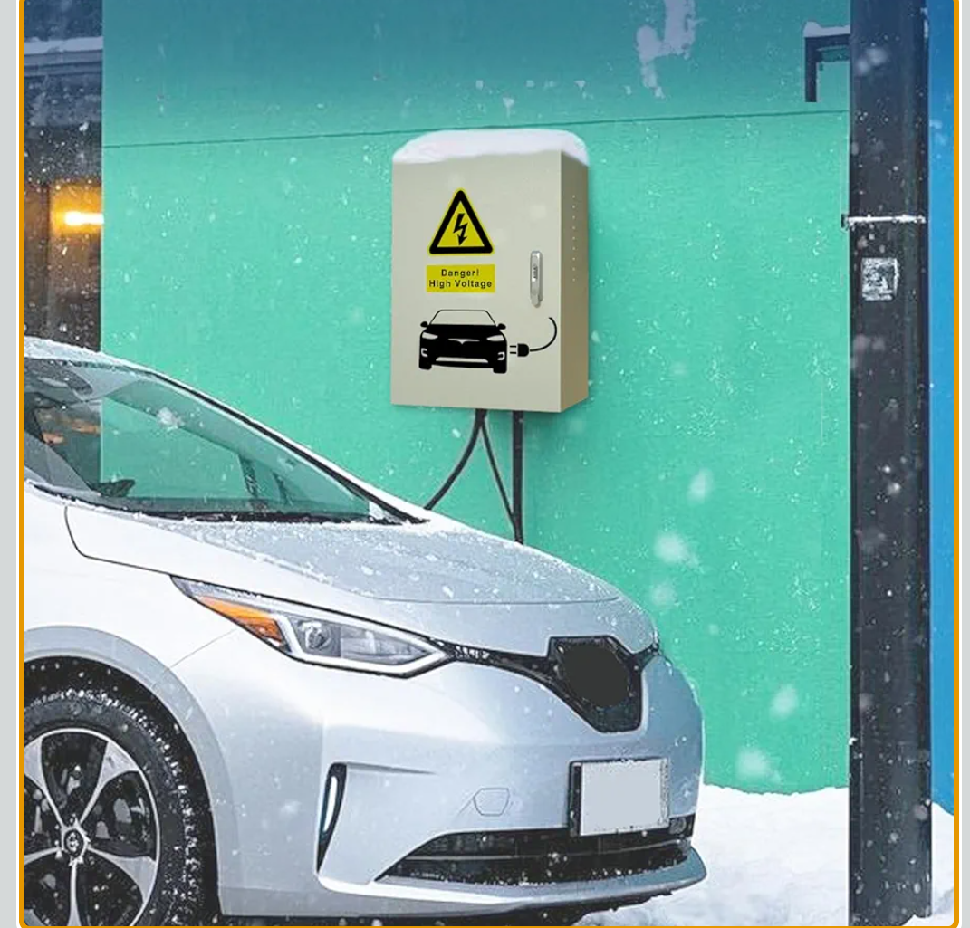 Ev Charger Protection Box,Compatible with Most Electric Vehicle Chargers Cable Cord Holder Lock Cover Outdoor Rainproof, Snowproof, Dustproof, Theftproof, Rustproof