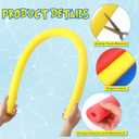 Hollowfly 12 Pcs Pool Noodles Bulk Foam Swimming Noodles Small Hollow Bright Foam Tube Pool Sticks for Craft Projects Adults Swimming Floating (40 x 1.6 Inches,Red&Yellow&Blue)