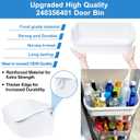 [2 PACK] UPGRADED 240356401 Refrigerator Door Bin Compatible with Frigidaire Door Shelf Replacement Parts AP2116036 Frigidaire Gallery Shelf Replacement FFHS2611PFEA FFHS2611LBRA FFSS2614QS4A Door Bin