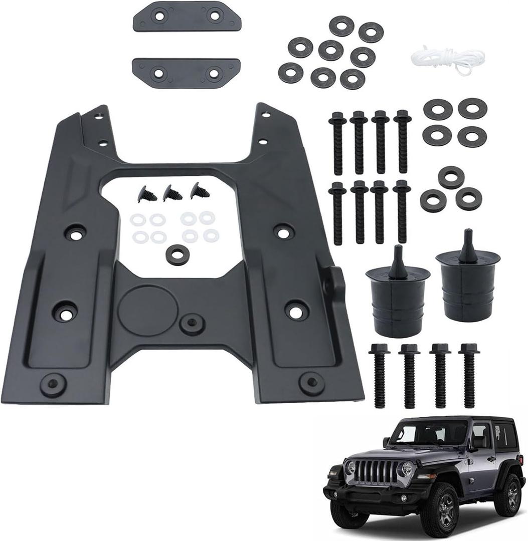 Spare Tire Hinge Reinforcement Kit Aluminum Alloy Replacement for 2018 2019 Wrangler JL 82215356AB