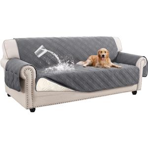 Turquoize Waterproof Couch Cover for Dogs Large Sofa Covers Washable Couch Covers for 3 Cushion Couch Sofa Non-Slip Pet Couch Covers for Sofa Furniture Covers for Pets, Kids, Dog (XL Sofa 78", Gray)
