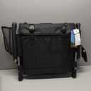 ALPHA CAMP Stadium Seat Chair for Bleachers with Back & Arm Rest (Black Grey-2pcs)