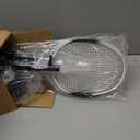 Badminton Set for Backyard, Portable Badminton Net with 4 Badminton Rackets, 4 Nylon Shuttlecocks and Carry Bag, for Lawn Beach Family Games (White)