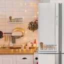 2 Pack Christmas Tree Magnetic Spice Rack for Refrigerator Metal Magnet Basket Shelf for Fridge Seasoning Storage Organizers Home Decor Christmas Kitchen Accessories (White)