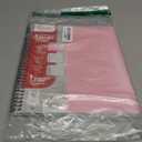 Mead Spiral Notebook, 1 Subject, Wide Ruled Paper, Plastic Cover, 8" x 10-1/2", 100 Sheets, Pastel Pink (930092B)