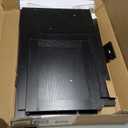 Cat Litter Box Enclosure Furniture Dog Proof, Hidden Kitty Washroom Cabinet Low Entry, Wooden Cat Boxes Enclosure Odor Control for Home, Farmhouse Style Decorative TV Stand with Storage, Black