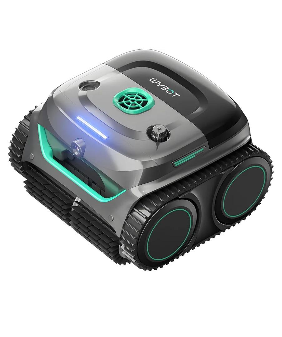 (2026 Upgrade) WYBOT C2 Vision Pool Vacuum for Inground Pools, Gray GreenAI Camera Robotic Pool Cleaner with Smart Navigation Route, Powerful Suction, Full Floor to Waterline Cleaning