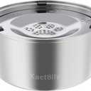 Kactoily 3L/101oz Large Capacity Dog Water Bowl Stainless Steel No Spill Dog Bowls Slow Drinking Dog Water Feeder Dispenser
