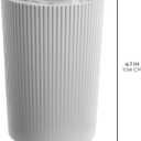 2 x iDesign Fluted 4-Piece Bathroom Accessories Set for Vanity Countertop - Gray/Clear