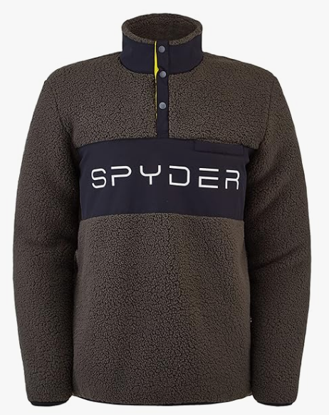 Spyder Active Sports Men's Vista Snap Neck Pullover Sweatshirt, XL, Osetra