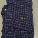 Fruit of the Loom Men's Flannel Pajama Sleep Set (X-Large, Navy Plaid)