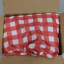 HolidayIdeas Fitted Checkered Picnic Tablecloths for 6 Foot Tables - 72 x 30 Inch - 2 Pack Rectangle Buffalo Plaid Table Cover for Parties, Outdoor Decor, Trade Show (Red and White)