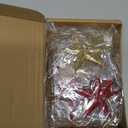 Hiboom 12 Pcs Mini Christmas Tree Topper 4 Inch Glitter Star Treetop Small Christmas Tree Topper Star Mini Xmas Tree Ornaments Bulk Decorative for Crafts Home Xmas Holiday Party (Silver Red Gold)