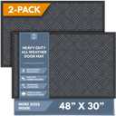 Barnyard Designs Premium Gray Non-Slip Door Mat (30" x 48", 2-Pack)