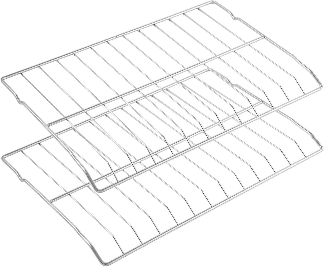 DG75-01001C Oven Rack Replacement for Samsung Range Air Fryer Rack DG75-01001D Gas Electric Stove Oven Parts 304 Stainless Steel Samsung Oven Rack NX60A6511SS NE63A6511SS Oven Accessories 2Pcs