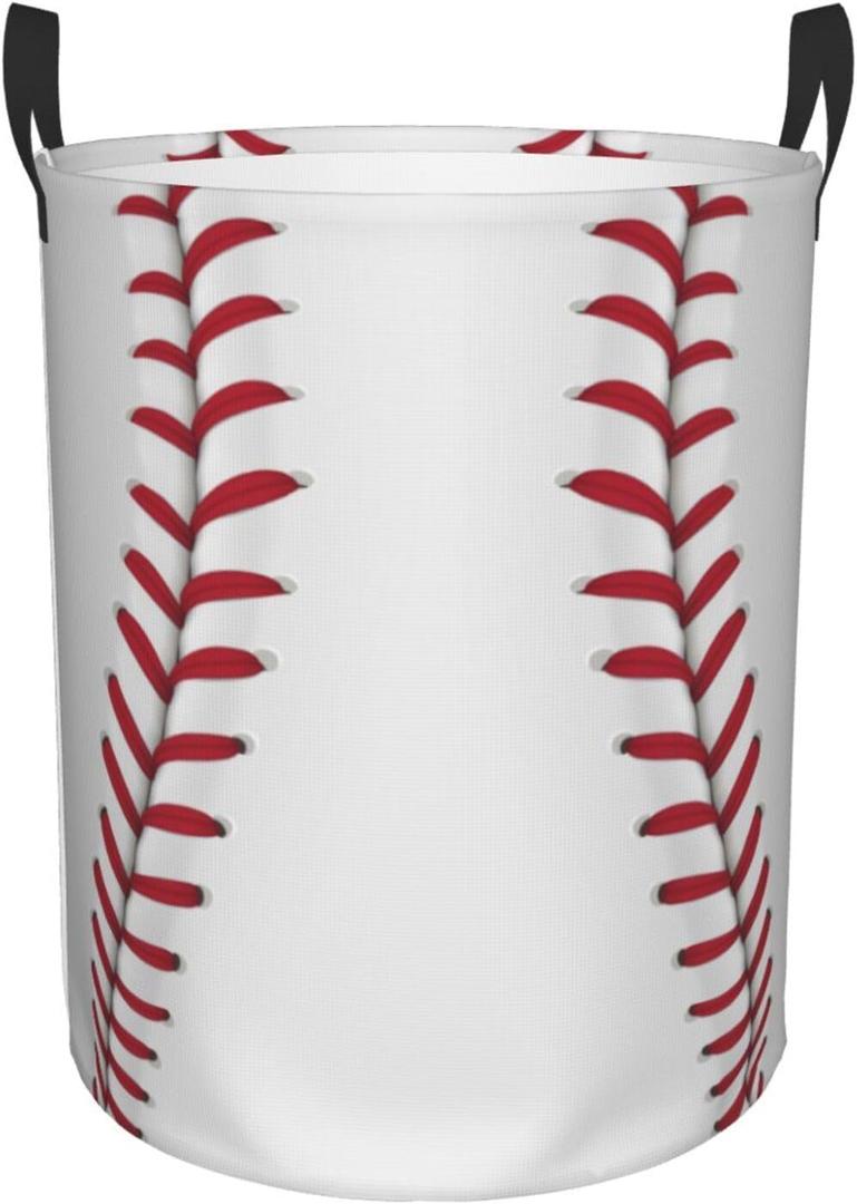 Baseball Laundry Basket Room Dcor Hamper Clothes Storage Bucket Toy Organizer Foldable Waterproof Bathroom Laundry Storage Bedroom Large