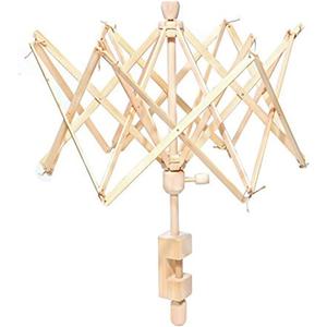 Umbrella Swift Yarn Winder, Wooden (Birch) Hand Operated Bobbin Winder Holder