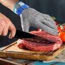 1 Pcs Level 9 Cut Resistant Gloves, Food Grade for Stainless Steel Mesh Metal Glove Touch Screen, Kitchen Cooking Gloves for Women and Men, for Butcher Meat Cutting Oyster Shucking, Size: 8/Medium