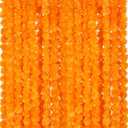 Giegxin 15 Pack Marigold Garland for Decoration 5 ft Long Strands Faux Artificial Marigold Flowers for Dia De Los Muertos Diwali Indian Wedding Party Decorations(Light Orange)
