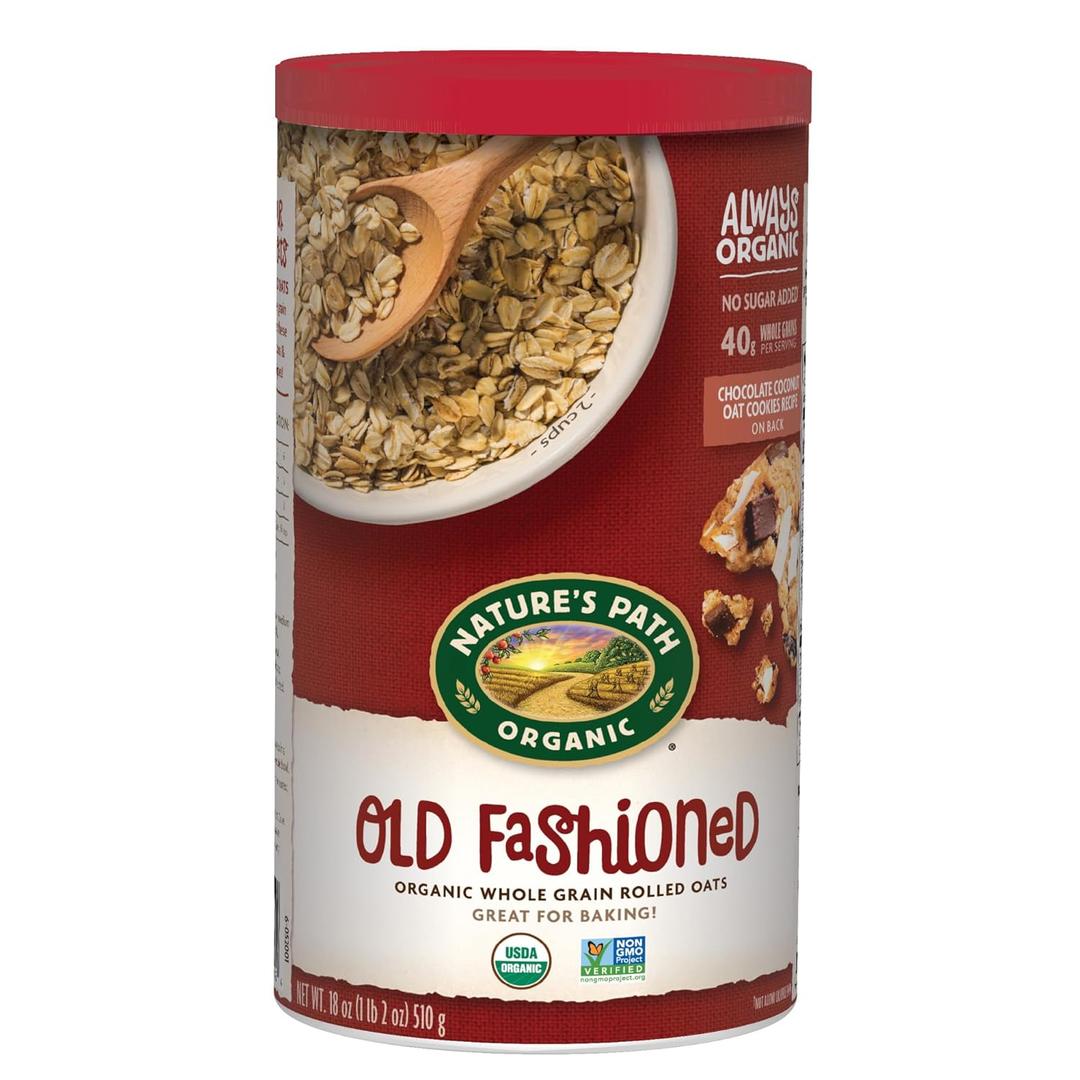 Nature's Path Organic Old Fashioned Oats Instant Oatmeal, 18 oz (Pack of 6), Non-GMO (EXP 09/20/26)
