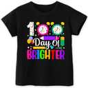 100 Days of School Shirt Kids  Boys Girls Toddler Happy 100th Day of School T-Shirt, Kindergarten 100 Day,3T-7T (Black)