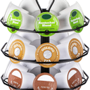 FlagShip K cup Holder Carousel 3 Tier for Keurig Pod Holder Metal DIY Install Small for K-cup Storage Stand 21 K Pod Storage