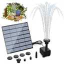 AISITIN DIY Solar Water Pump Kit for Water Feature Outdoor, Solar Powered Water Fountain Pump with 6 Nozzles for Bird Bath, Ponds, Garden, Fish Tank