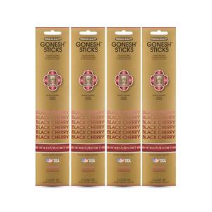 Gonesh - Extra Rich Scented Incense Sticks - Non-Toxic 10” Slow Burn Aromatic Sticks - Black Cherry - 80 Total - 4 Packs of 12