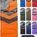 MalloMe Sleeping Bags for Adults Cold Weather & Warm - Backpacking Camping Sleeping Bag for Kids 10-12, Girls, Boys - Lightweight Compact Camping Essentials Gear Accessories Hiking Sleep Must Haves