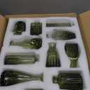 Glass Bud Vase Set of 24, Small Green Flower Vases for Centerpieces in Bulk, Mini Vintage Vase for Wedding Decor, and Home Table Dcor