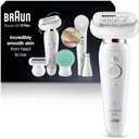 Braun Epilator Silk-épil 9 Flex 9-300 Beauty Set, Facial Hair Removal for Women, Hair Removal Device, Shaver & Trimmer, Cordless, Rechargeable, Wet & Dry, FaceSpa