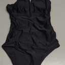 Girls Swimsuit One Piece Girls Bathing Suit Adjustable Straps Solid Modest Ruched Full Coverage Padded Swimwear 11,12y