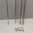 Brushed Nickel Double Curtain Rods 144-164", Double Curtain Rods with Cap Finials, 1 Inch Front and 5/8 Inch Back Double Drapery Rod, Adjustable Dual Curtain Rod Brushed Nickel Double Window Rods