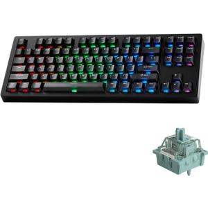 MONSGEEK M3 V5 HE Rapid Trigger Gaming Keyboard Quick Release Aluminum Mechanical Keyboard, Black Transparent AstroAim Magnetic Switch