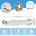 2 x Child Safety Cabinet Locks, 2-Pack Baby Proofing Latches with Safe Quick & Easy 3M Adhesive, No Drilling/Screws Childproofing Strap Locks for Drawer, Furniture, Door, Fridge, Oven & Toilet Seat