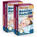 Dimples Booster Pads, Baby Diaper Doubler with Adhesive for Secure Fit | 1 Size Fits All Diapers | Boosts Absorbency No More leaks 60 Count (30 Count (Pack of 2))