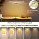 Picture Light, Picture Lights for Wall Cordless, 16inch Picture Lights with Timer and Dimmable, 5000mAh Battery Wall Lights for Display Gallery Painting Art Frame Portrait - Antique Brass 2 Colors