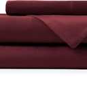 Hotel Sheets Direct 4 Piece Bed Sheet Set Queen Size, 100% Viscose Derived from Bamboo Sheets Set with 2 Pillowcases, Cooling & Breathable Luxury Bedding, Moisture-Wicking & Silky Soft, Burgundy