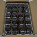 AISIPRIN Glass Spice Jars with 398 Labels-4oz 24 Pcs,Round Seasoning Jars with Bamboo Airtight Lids,Spice Container Set -Shaker Lids, Funnel,Brush and Marker Included
