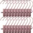 Boot Hangers Clips Hanging Laundry Hooks Clothes Pins Hanger with Clip, Portable Rose Golden Home Travel Hangers for Socks Towels Shoes Clamps,Heavy Duty Closet Hanger Organizer (20 Pack)