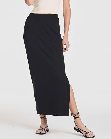 Women's One Side Split Jersey Pull On Pencil Long Skirt Forever 21 M