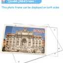 1 Pack Acrylic Picture Frame 1114 Clear Double Sided Magnetic Photo Frame - Frameless Baby Friend Family Picture Desktop Display with Support Stand and Gift Boxes