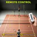 Bonvoisin Tennis Pickleball Machines Ball Thrower with Remote Control, 4 Launch & 3 Swing Adjustable, Portable Pickleball Launcher for Indoors & Outdoors Practice Training, With Bracket
