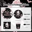 AIBIIN Death to My 20s Decorations Rose Gold and Black Death to My Twenties Tableware Set 30th Birthday Party Disposable Paper Plates Napkins Rip to My 20s Birthday Tableware Supplies for 24 Guests