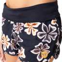 Roxy Women's Board Shorts - Quick Dry Bathing Suit Shorts, 2" Inseam - Swimsuit Bottoms (XL) (Brown/Black)