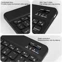 Bluetooth Keyboard Compatible with iPad 10th Generation, Rechargeable Portable 10 inch Wireless Keyboard for iPhone, iPad mini, Samsung Tablets Keyboards Ultra-Slim, Travel Office Computer Accessories (Black)
