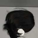 BARSDAR Short Black Bob Wig With Bangs - Short Black Bob Wig With Bangs for Women - 12 Inch Chin-Length Natural Looking Soft Synthetic Hair Replacement Daily Halloween Velma Kelly Mia Wallace Wigs, Natural Black 