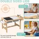 Sensory Table for Toddlers Kids Sensory Bin Table with 2 Sensory Bins and Double-Sided Board, Birthday Gifts for Boys and Girls