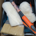 Deck Stain Brush with Long Handle 7 Inch Deck Stain Applicator with 59IN Extension Pole Paint Brushes for Wood 4" 5" Deck Brush for Walls Quick Decking Fence Furniture