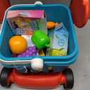 B. toys Shop & Glow Toy Cart Pretend Play Toys for Toddlers Grocery Cart with Lights & Sounds Basket & Play Food 2+ Years (13 Pieces), Large